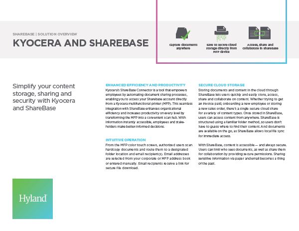 ShareBase, Kyocera, Solution, Software, Document Management, Middle Georgia Business Products